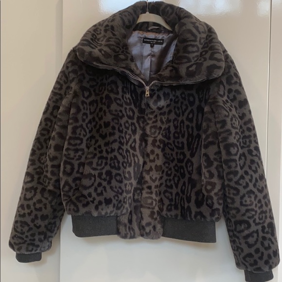 Generation Love Faux Fur Leopard Jacket Size Small - Picture 5 of 8